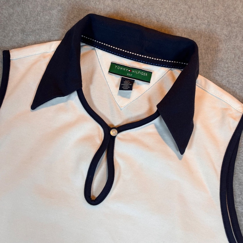 Tommy Hilfiger Women's White Sleeveless Golf shirt Size S/P